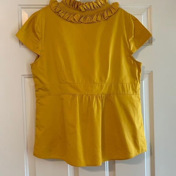 Merona size extra large short sleeve gold color blouse - Picture 2 of 7